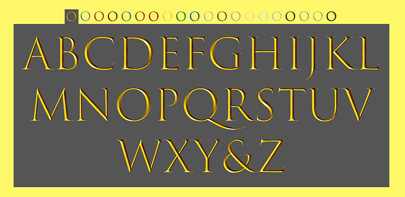 Trajan Color: Color font from Adobe Type.